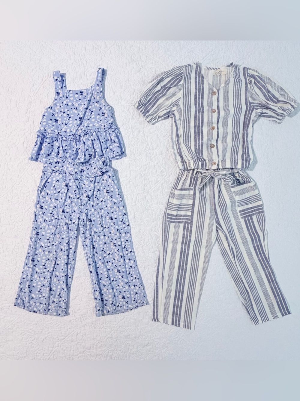 Girls Size 4T Outfit Bundle | Btween Floral Set & Jessica Simpson Striped Set